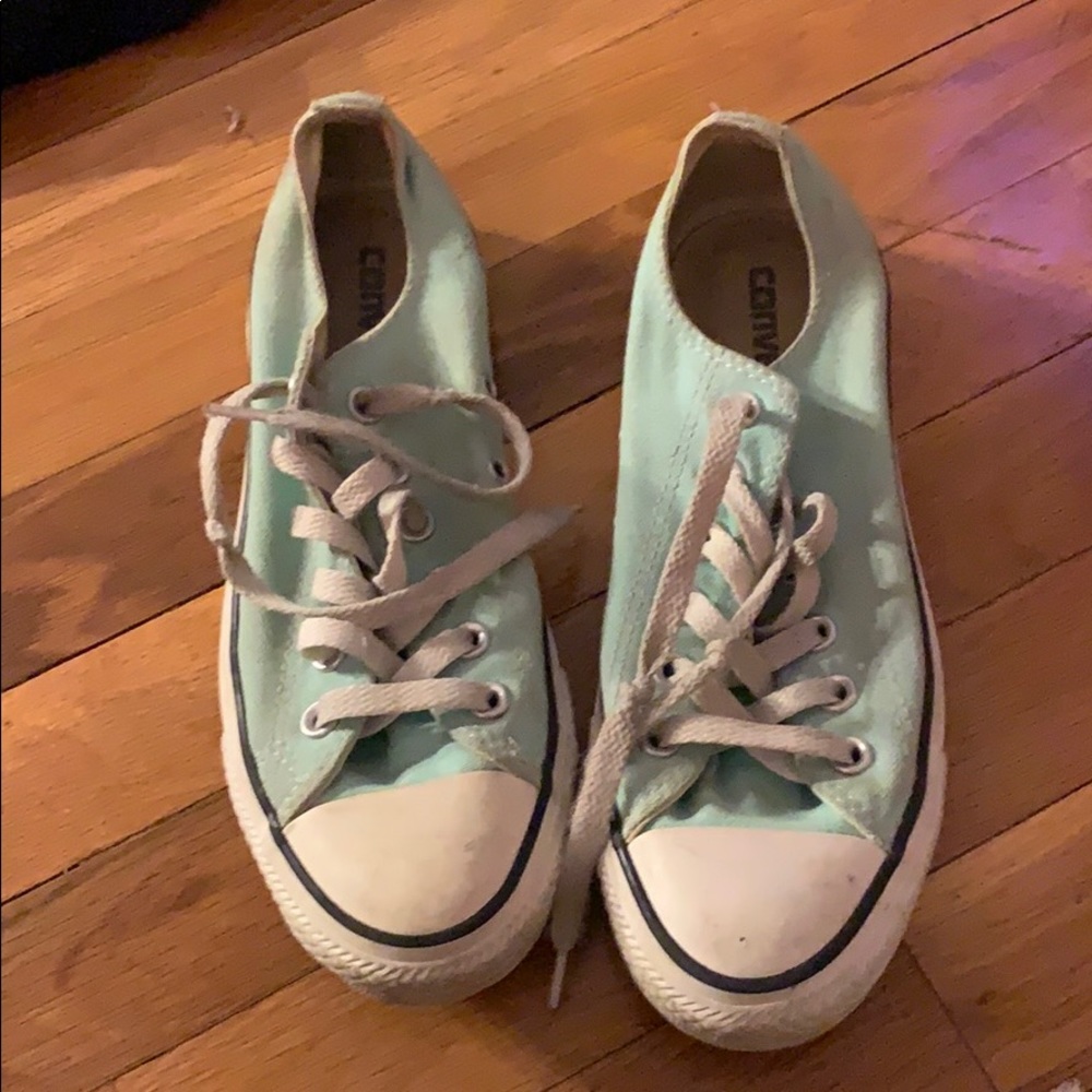 Mint blue/green chuck taylors